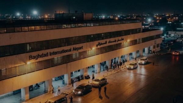 سقوط طائرة مسيرة مجهولة قرب مركز الدعم الدبلوماسي في محيط مطار بغداد